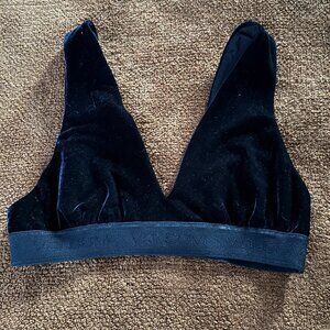 EUC Volcom Black Velvet Plunge Bralette